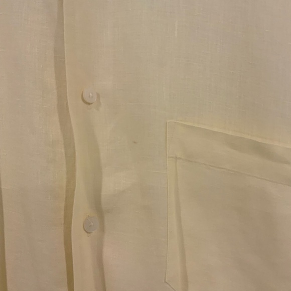 Murano Light Yellow Casual Button Down Shirt Long Sleeve Large - Picture 3 of 7